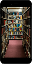 Library photo on a mobile phone